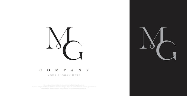 Vector de diseño de logotipo MG inicial