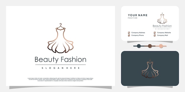 Vector de diseño de logotipo de moda con concepto único creativo vector premium