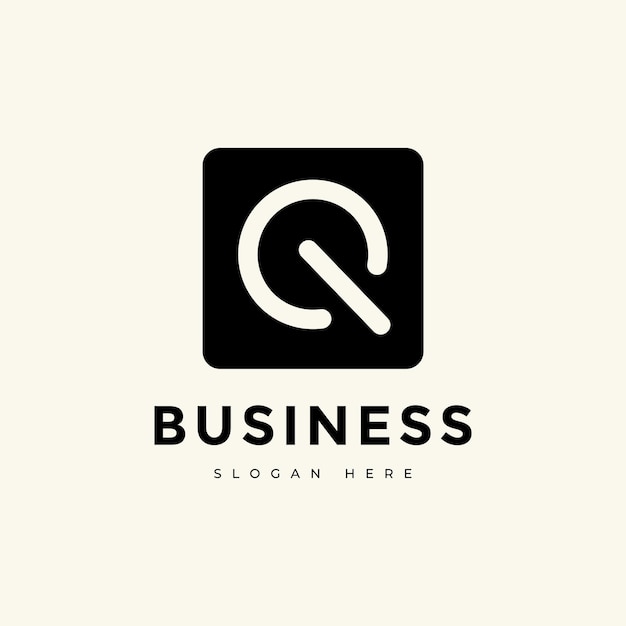 Vector de diseño de logotipo moderno de botón rápido