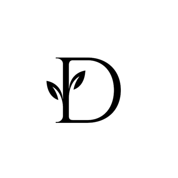 Vector de diseño de logotipo moderno de la letra d