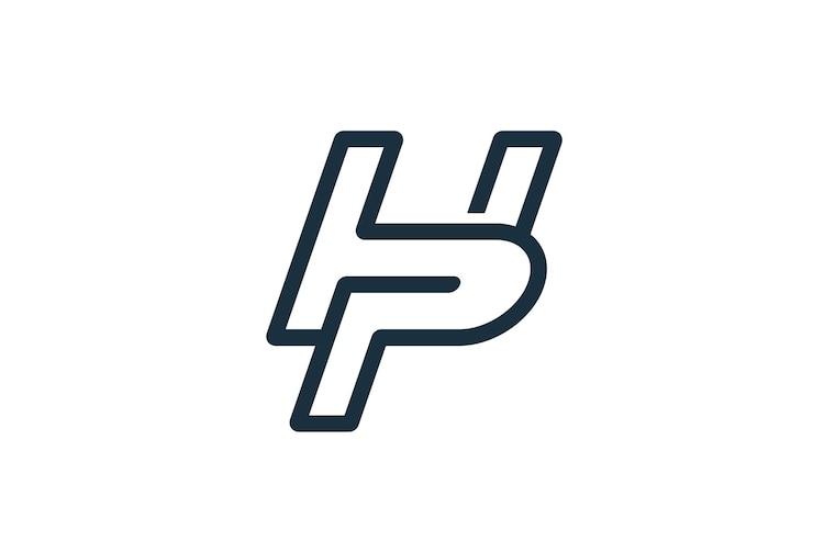 Vector vector de diseño de logotipo moderno letra h y p