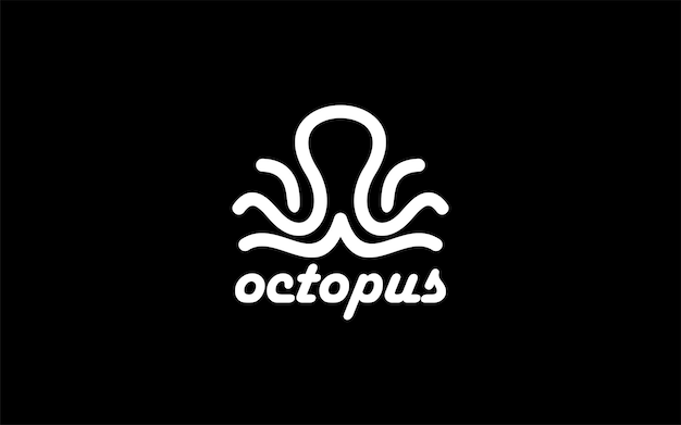 Vector vector de diseño de logotipo moderno pulpo