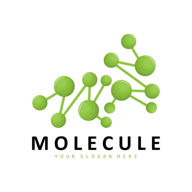 Vector de diseño de logotipo de molécula de logotipo de neurona e ilustración de plantilla