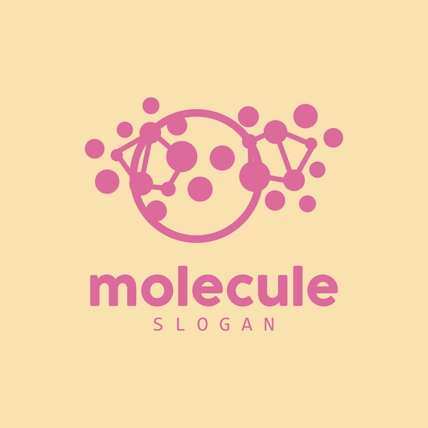 Vector de diseño de logotipo de molécula de logotipo de neurona e ilustración de plantilla