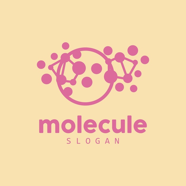 Vector de diseño de logotipo de molécula de logotipo de neurona e ilustración de plantilla