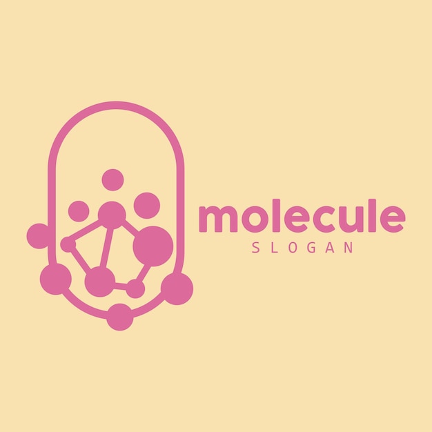 Vector de diseño de logotipo de molécula de logotipo de neurona e ilustración de plantilla