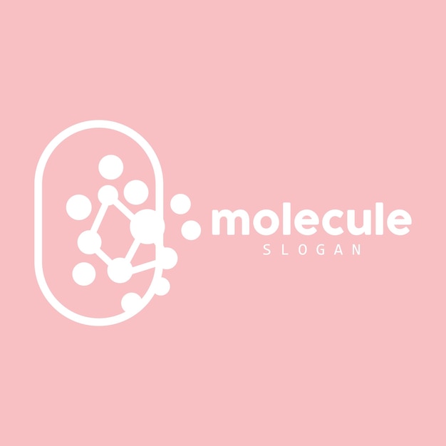 Vector de diseño de logotipo de molécula de logotipo de neurona e ilustración de plantilla