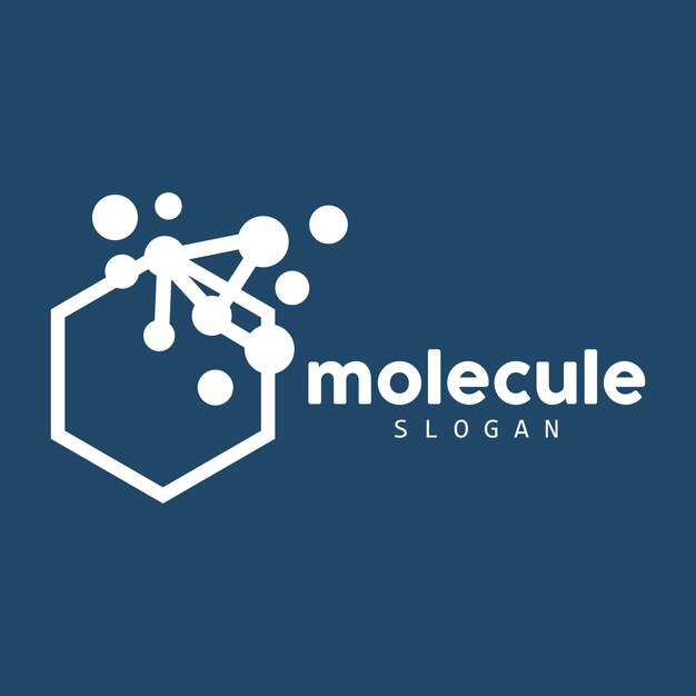 Vector vector de diseño de logotipo de molécula de logotipo de neurona e ilustración de plantilla