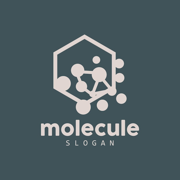 Vector de diseño de logotipo de molécula de logotipo de neurona e ilustración de plantilla
