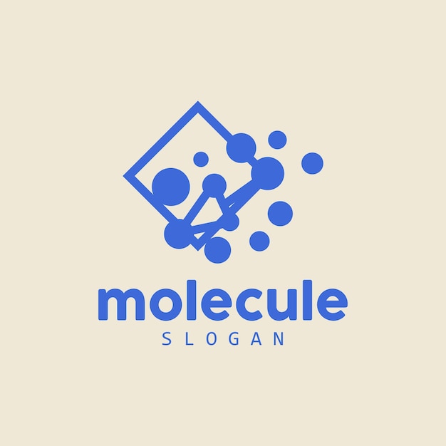 Vector de diseño de logotipo de molécula de logotipo de neurona e ilustración de plantilla