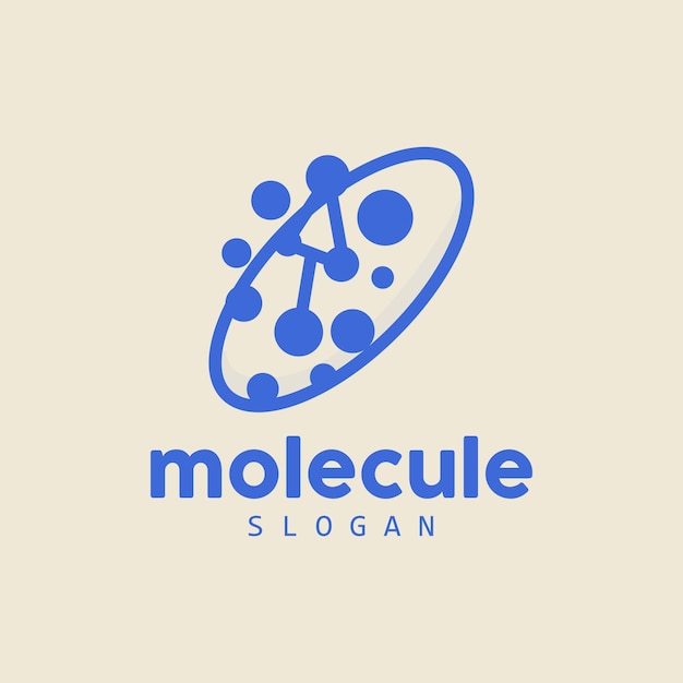 Vector de diseño de logotipo de molécula de logotipo de neurona e ilustración de plantilla