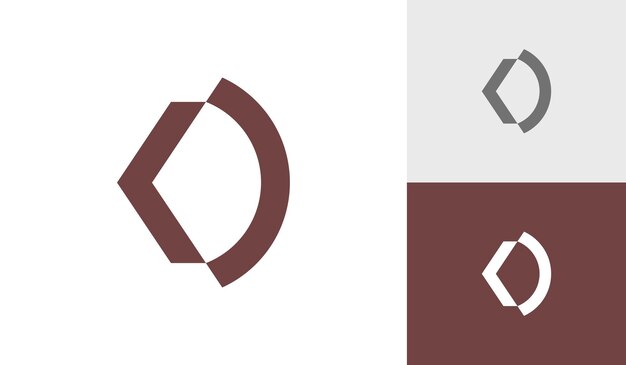 Vector de diseño de logotipo de monograma inicial de letra KD