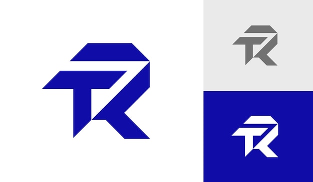 Vector de diseño de logotipo de monograma inicial de letra TR