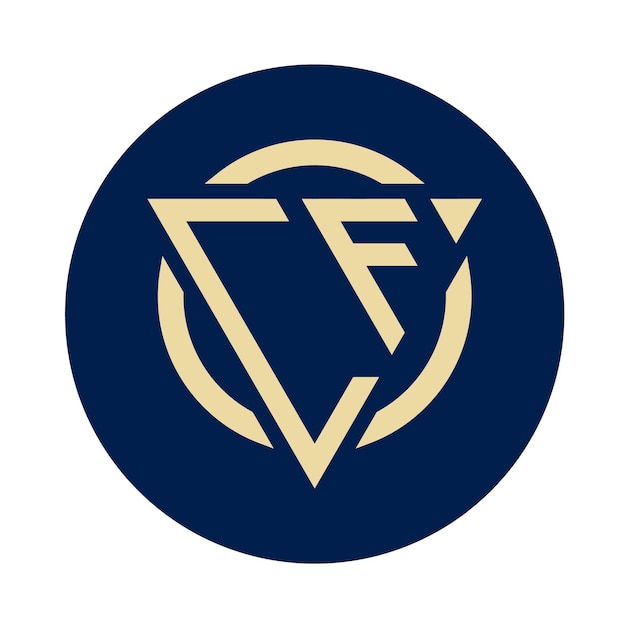 Vector de diseño del logotipo del monograma inicial moderno CF. Será adecuado para qué empresa o marca comiencen con esas iniciales.