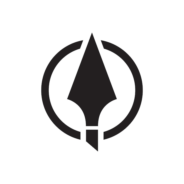 vector de diseño de logotipo de monograma de lanza