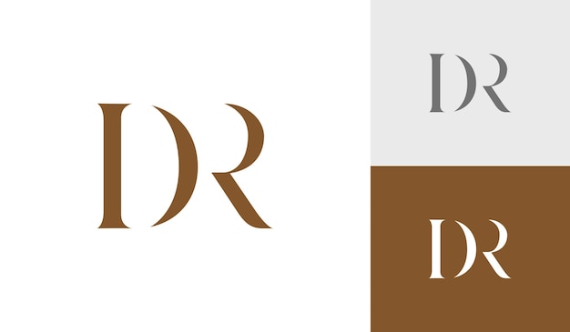 Vector de diseño de logotipo de monograma de letra DR