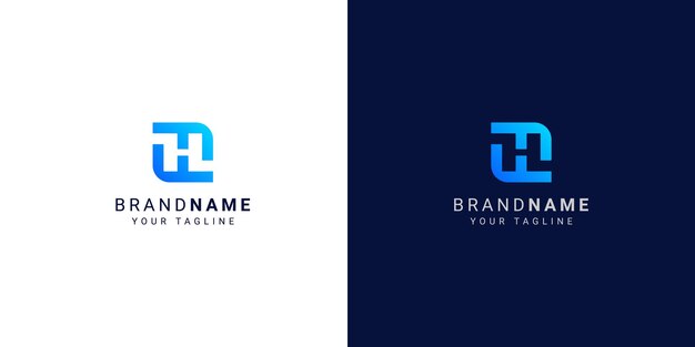 Vector de diseño de logotipo de monograma de letra H, logotipo de letra FH, plantilla de logotipo HF
