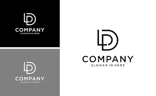 Vector de diseño de logotipo de monograma de letra LDP LPD PDL