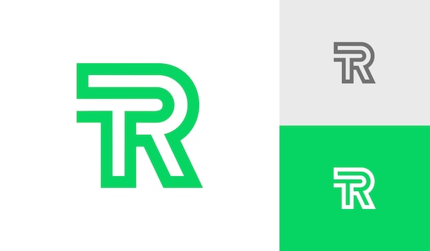 Vector de diseño de logotipo de monograma de letra TR o RT