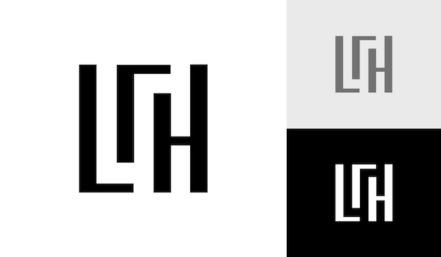 Vector de diseño de logotipo de monograma moderno inicial de letra LRH