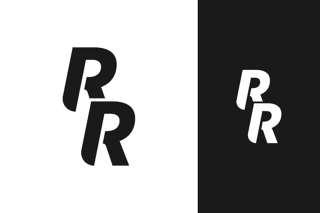 Vector de diseño de logotipo de monograma rr simple