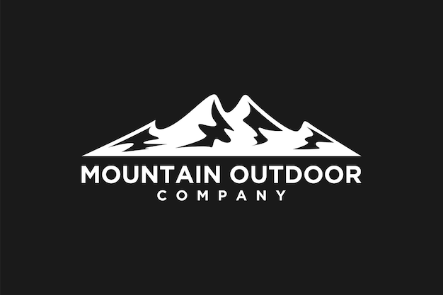 Vector de diseño de logotipo de montaña moderno simple