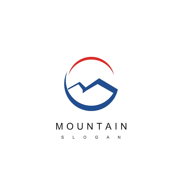 Vector de diseño de logotipo de montaña