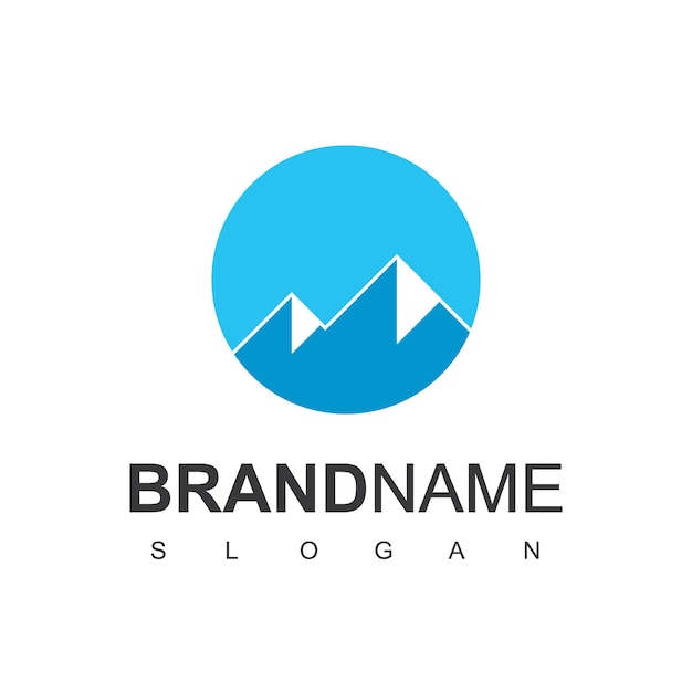 Vector de diseño de logotipo de montaña