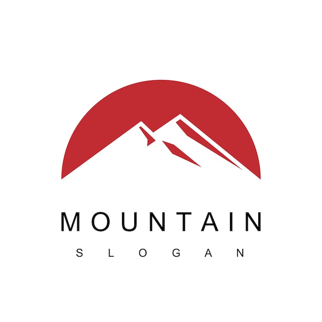 Vector de diseño de logotipo de montaña