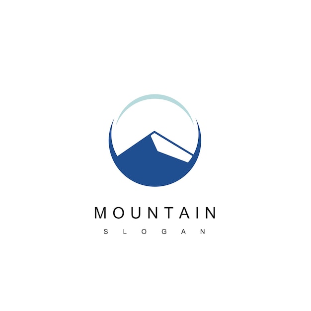 Vector de diseño de logotipo de montaña