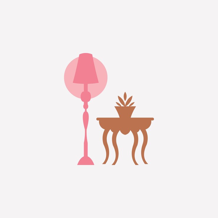 Vector vector de diseño de logotipo de muebles minimalistas para el interior del hogar con concepto creativo