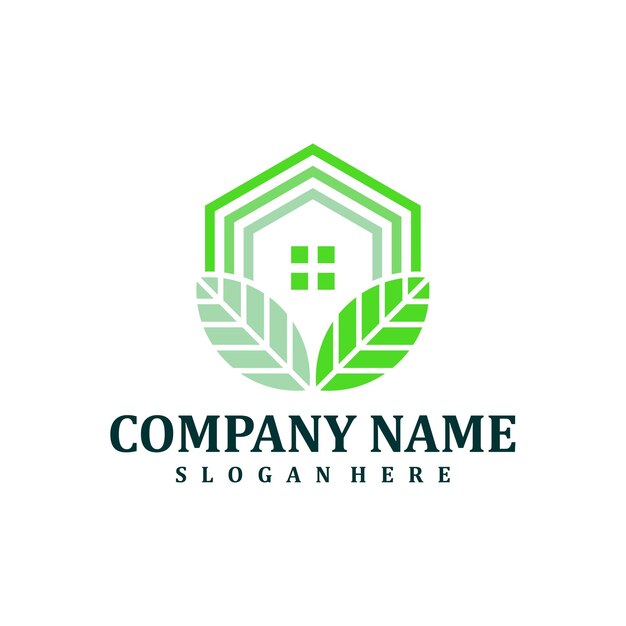 Vector de diseño de logotipo de Nature House Plantilla de conceptos de logotipo de Creative House