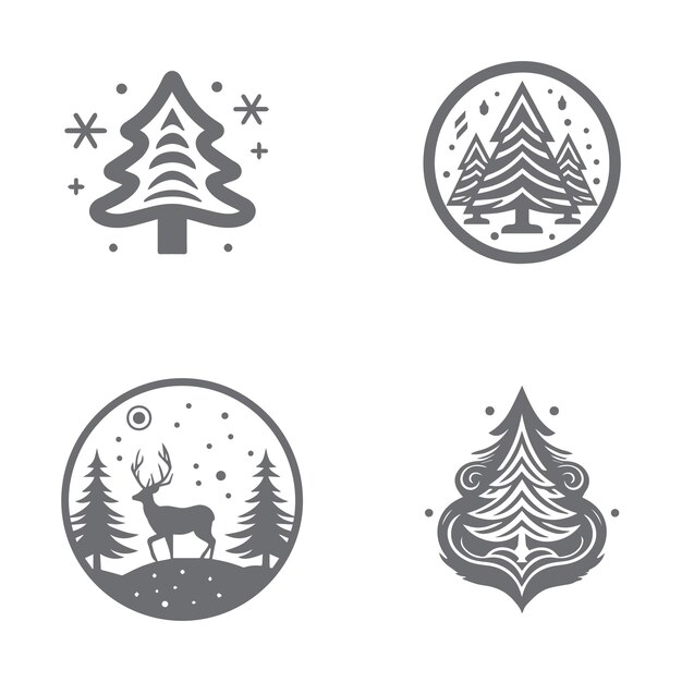 Vector de diseño de logotipo de Navidad premium