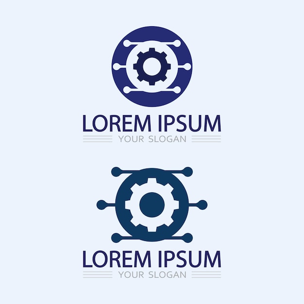 Vector de diseño de logotipo de negocio de O anillo y círculo