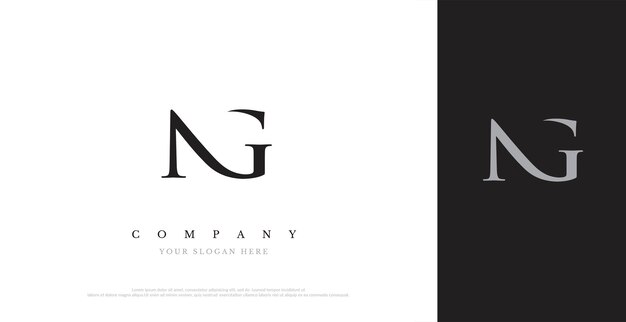 Vector de diseño de logotipo NG inicial