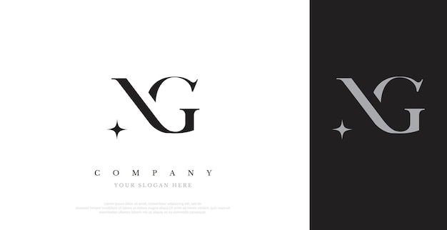 Vector de diseño de logotipo NG inicial