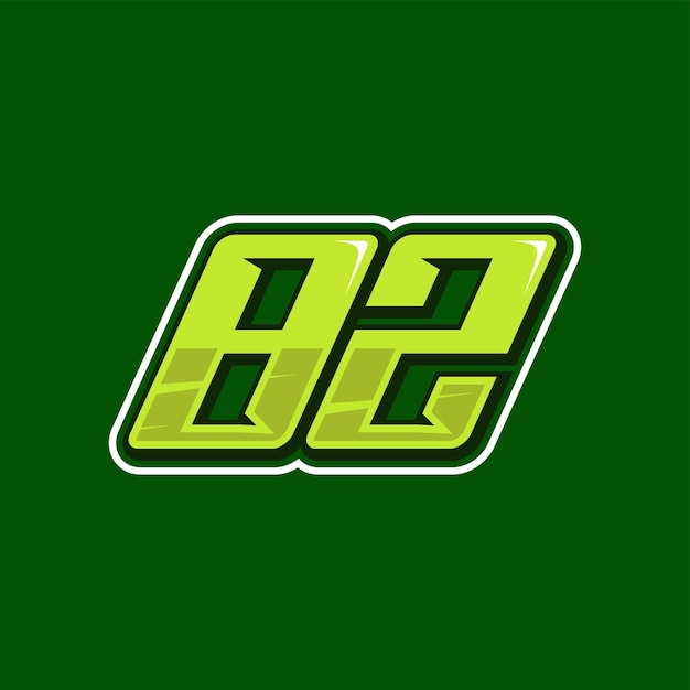 Vector de diseño de logotipo número 82 de carreras