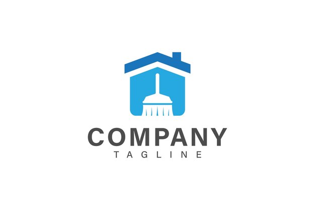 Vector de diseño de logotipo o icono de casa limpia