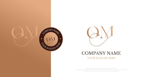 Vector de diseño de logotipo OM inicial