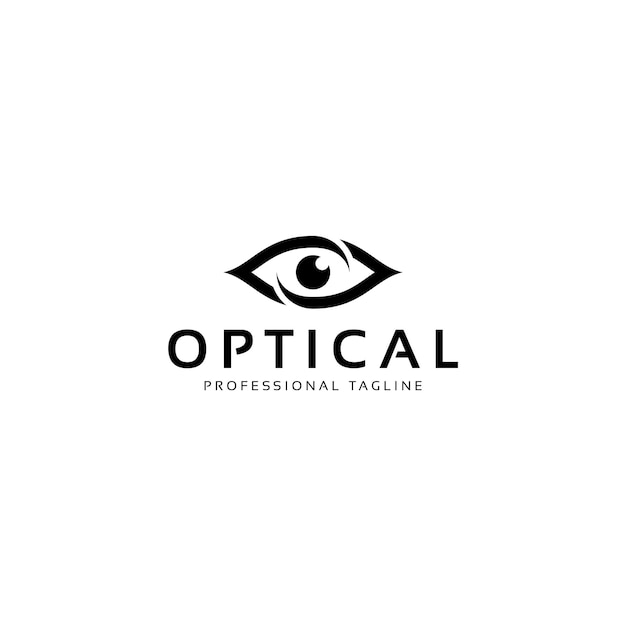 Vector de diseño de logotipo óptico ocular