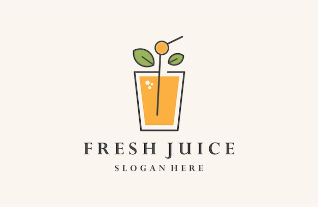 Vector de diseño del logotipo de Orange Fresh Juice