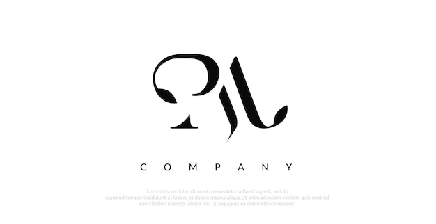 Vector de diseño de logotipo PA inicial