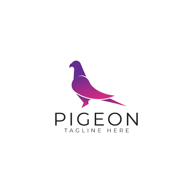 Vector de diseño del logotipo del pájaro paloma