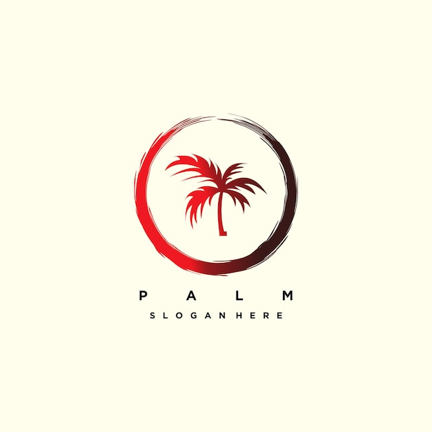 Vector de diseño de logotipo de palma