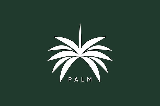 Vector de diseño de logotipo de palmera con concepto moderno