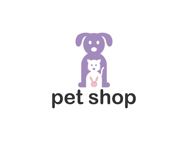 vector de diseño de logotipo de perro para negocio de tienda de animales o mascotas