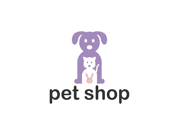 Vector vector de diseño de logotipo de perro para negocio de tienda de animales o mascotas