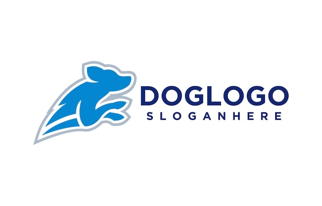 Vector de diseño de logotipo de perro