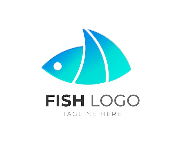 Vector de diseño de logotipo de pescado