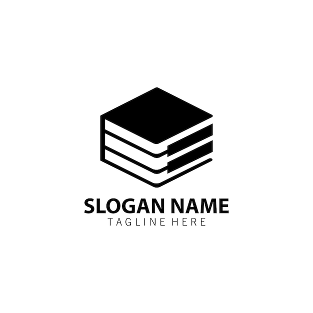 Vector de diseño de logotipo de piano de libro